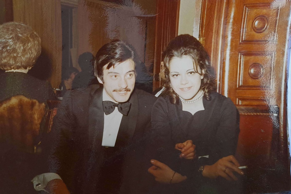 de noiva con Carlos 1972